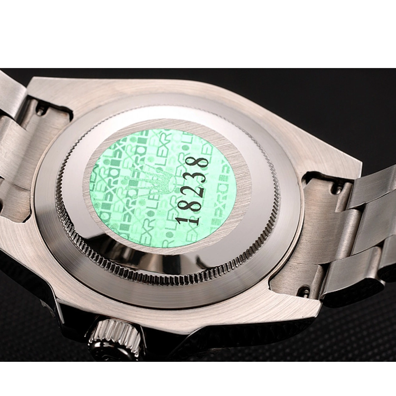 Aaa replica watch Steel Dial Pink Bracelet 1453865 Pink Stainless Rolex Submariner Bezel 0512